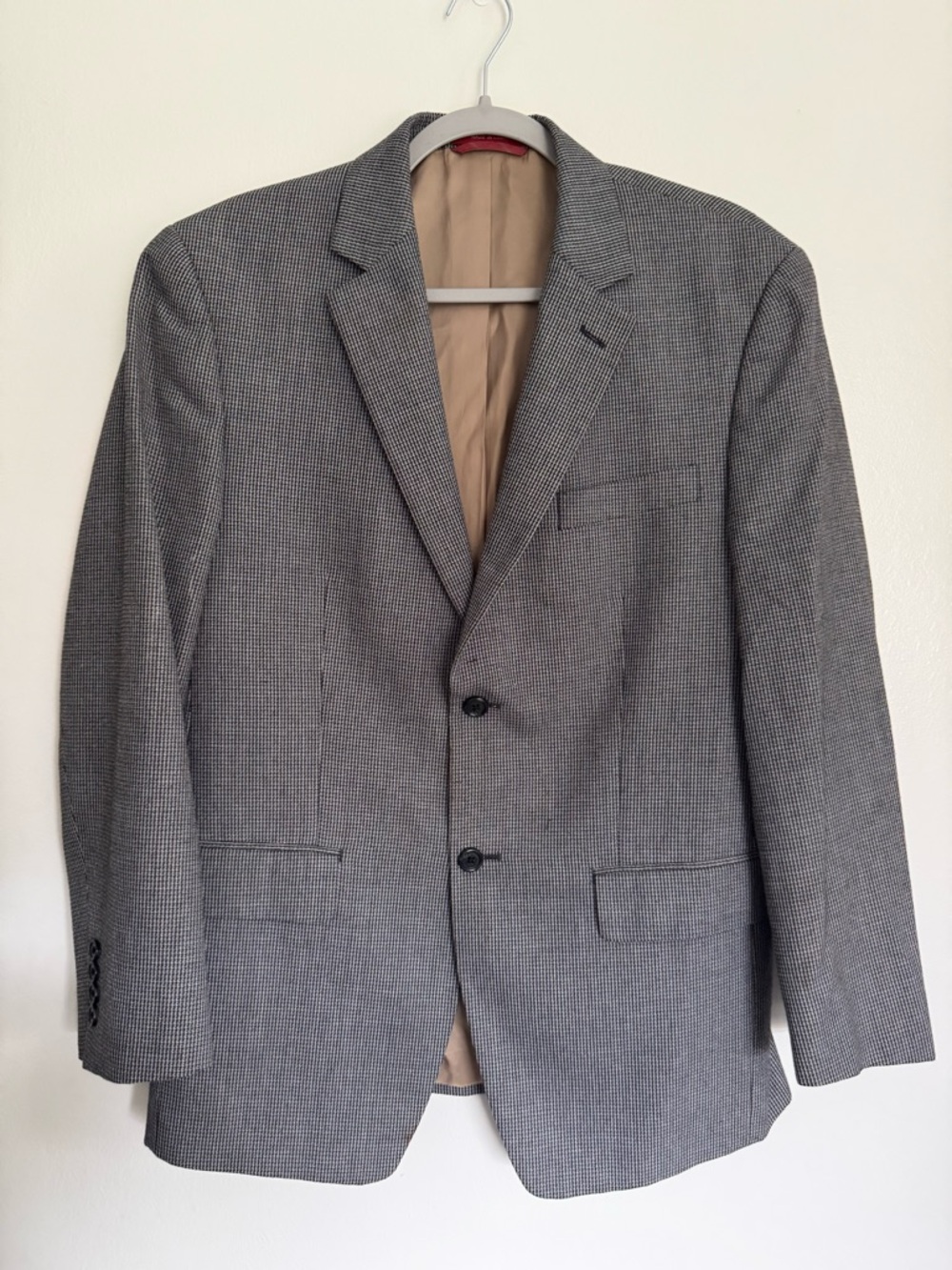 IZOD Made For Macy's Sport Coat Blazer - Gray/White Plaid - Size 38 Short